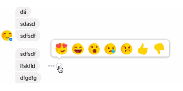 facebook messenger reactions