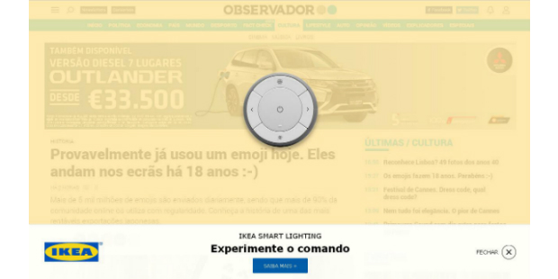 ikea observador luzes