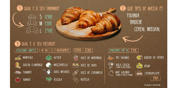 sam croissants menu