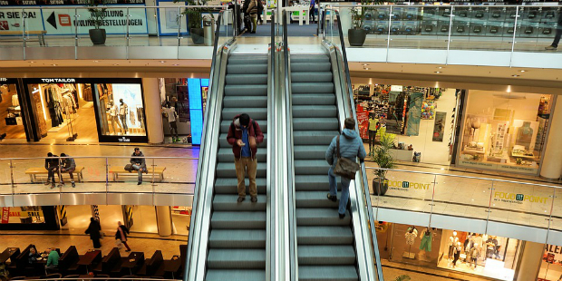 escadas rolantes centro comercial shopping compras 1