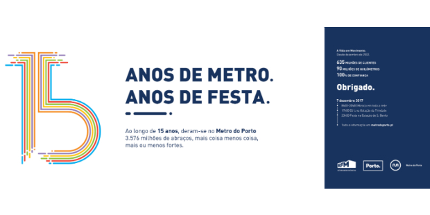 15 anos metro porto
