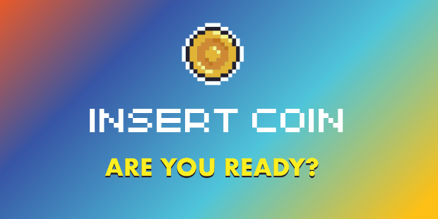 Insert Coin bright pixel