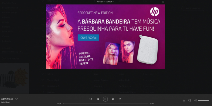 spotify barbara bandeira hp