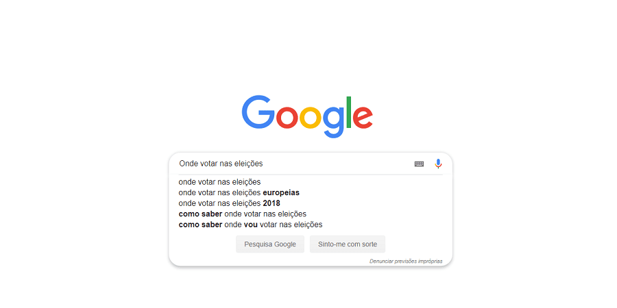google onde votar