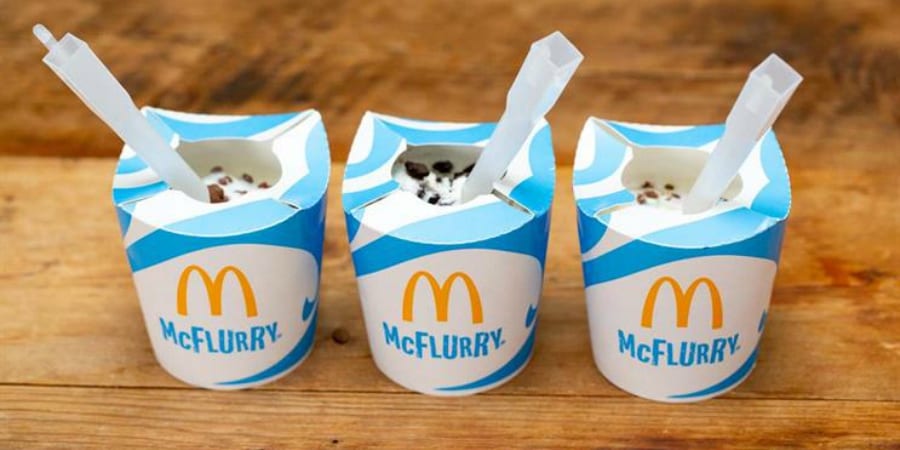 mcflurry mcdonalds plastico