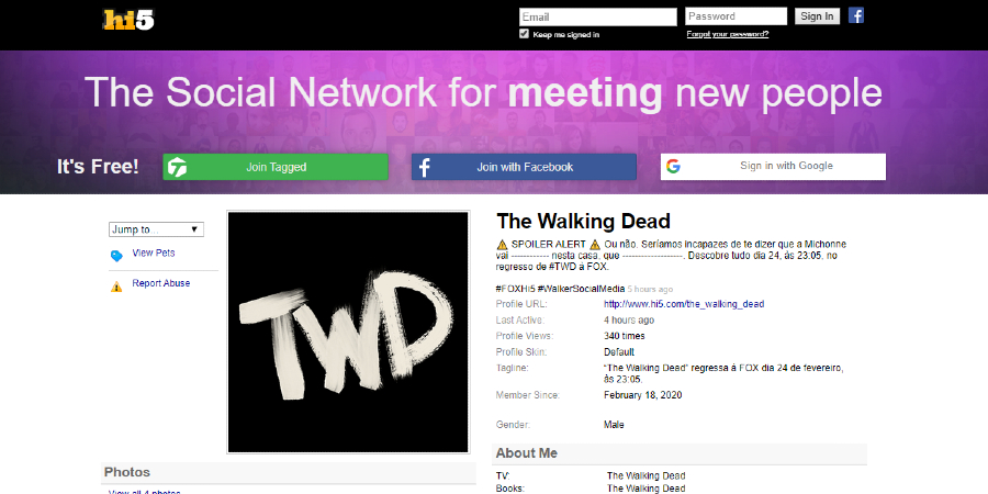 hi5 the walking dead fox