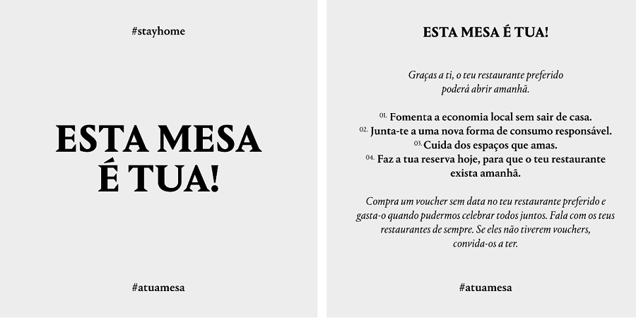 esta mesa é tua