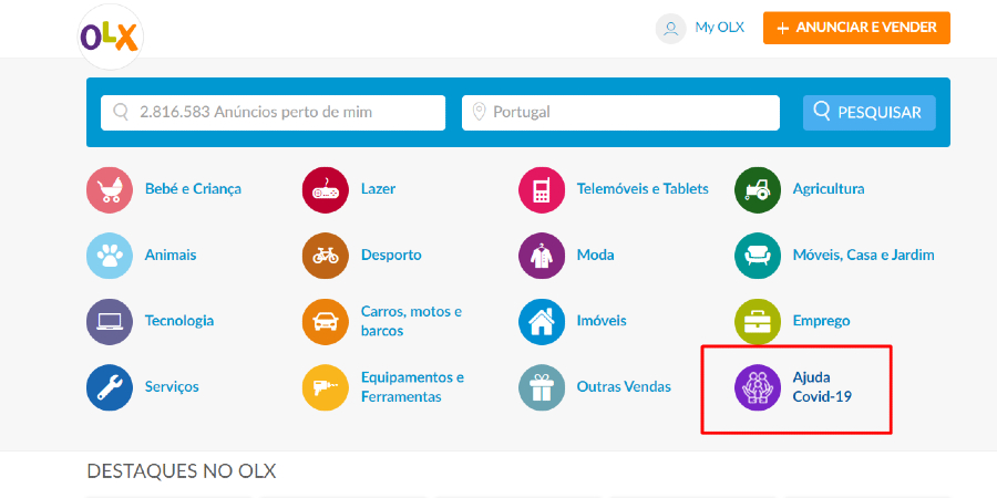 OLX - AJUDA COVID-19