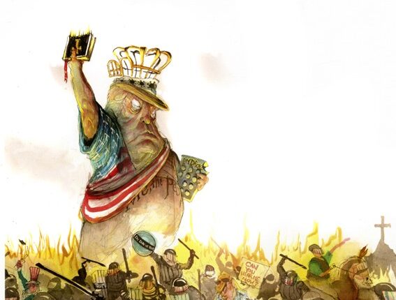 2º prémio editorial Trump Riot de David Rowe