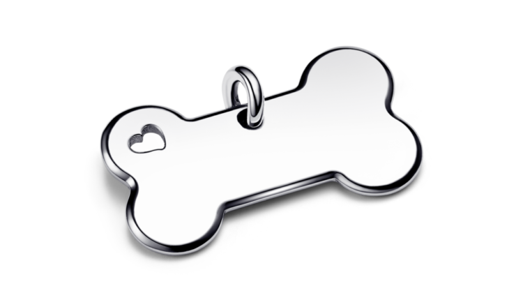 Chapa de identificação para coleira Pandora Dog Bone Pet em aço inoxidável_29 euros_312269C00_RGB