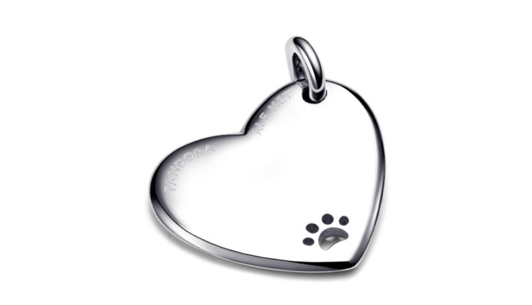 Chapa de identificação para coleira Pandora Heart Pet em aço inoxidável_29 euros_312270C00_V2_RGB