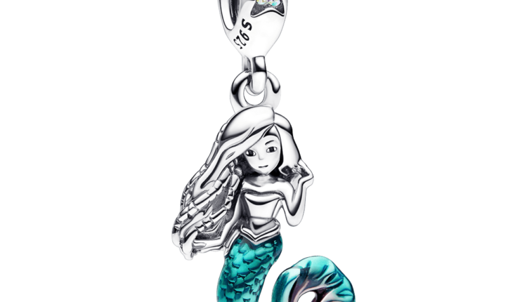 Conta pendente Pandora Disney The Little Mermaid Ariel Dangle Charm em prata 925, zirconias e esmalte, 65euros_792695C01