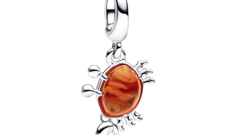 Conta pendente Pandora Disney The Little Mermaid Sebastian Crab Dangle Charm em prata 925 e vidro murano, 59euros_792694C01