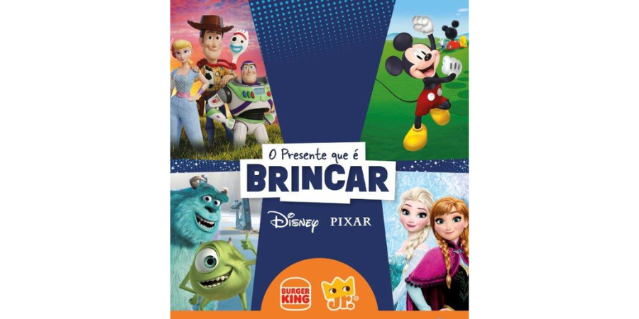 Personagens Disney e Pixar invadem os menus infantis da Burger King