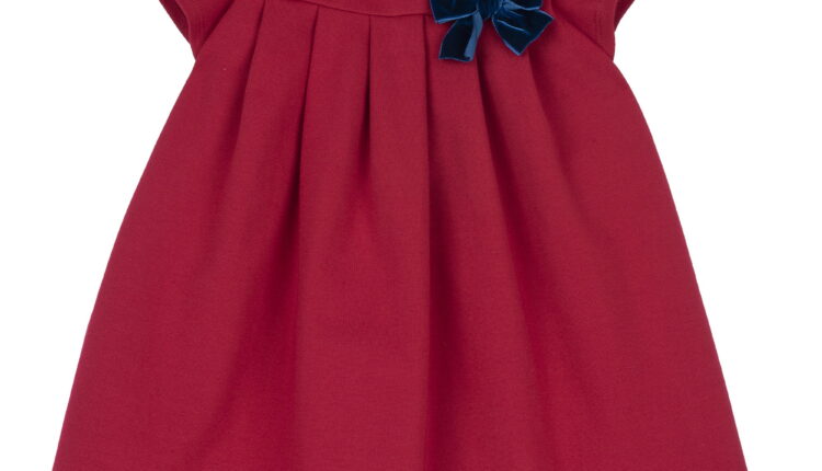 Chicco_Vestido elegante de manga curta Vermelho escuro_PVPR 39,99€