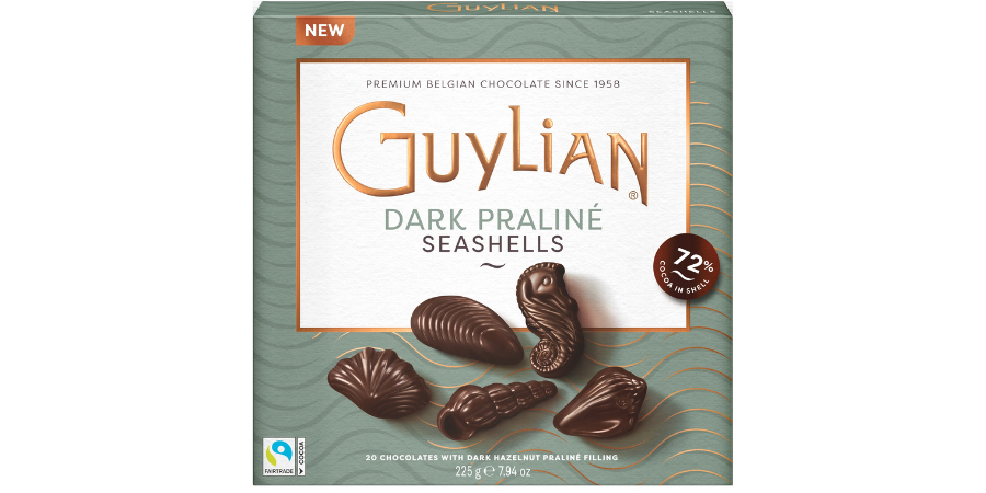 Frutos do mar da Guylian chegam em chocolate praliné negro