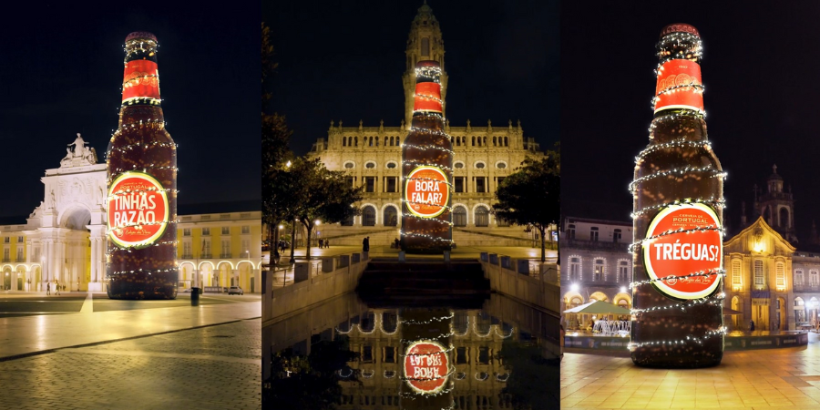 Não, a garrafa gigante de Super Bock não está mesmo em Lisboa, no Porto ou em Braga