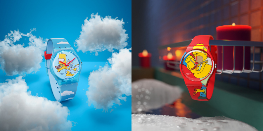 Swatch celebra o amor com os Simpsons em dois novos relógios