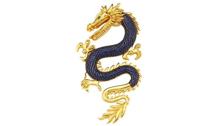 DRAGON-BROOCH-NAVY-GOLD-D1