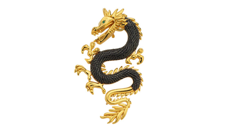 DRAGON-EARCUFF-BLACK-L-D1