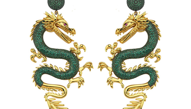 DRAGON-EARRINGS-GREEN-D1