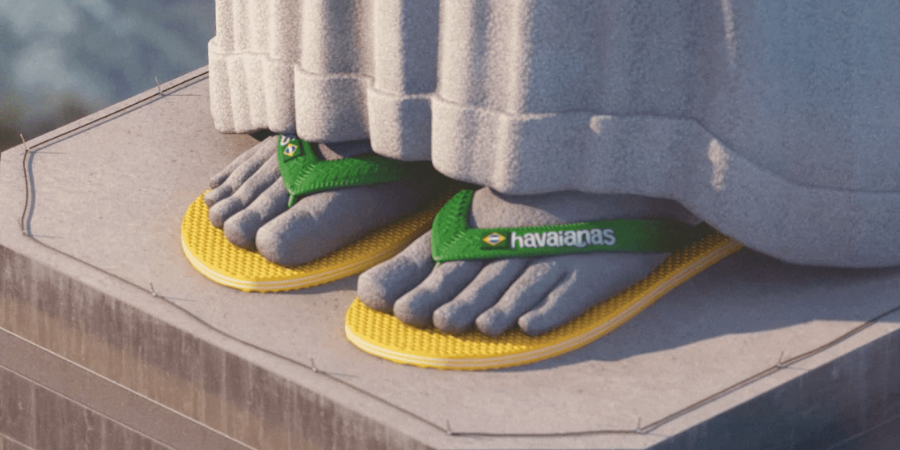 Havaianas calça chinelos ao Cristo Redentor em nova campanha