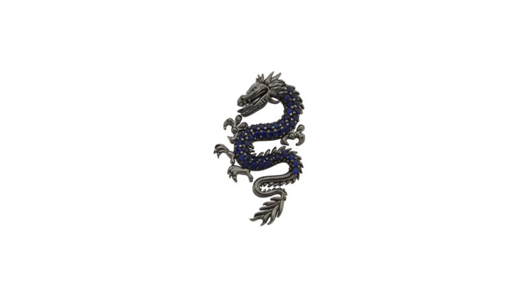 MINI-DRAGON-LAPEL-PIN-NAVY-RUTHENIUM-D1