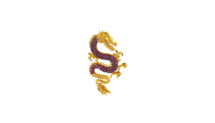 MINI DRAGON-PIERCING-BURGUNDY-D1