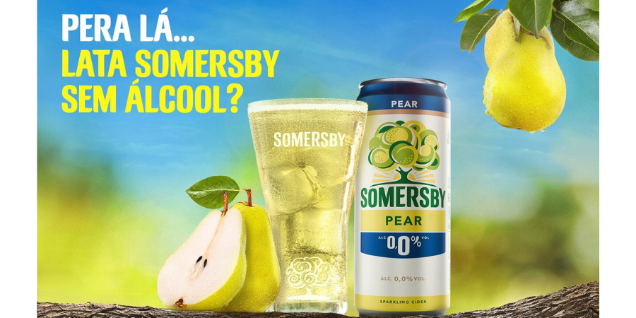 Somersby lança sidra de pêra sem álcool em lata