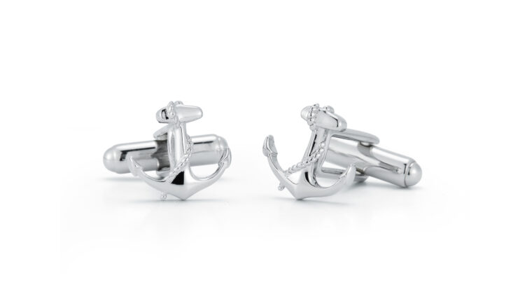 SS anchor cufflinks HR