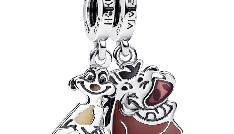 Conta Pendente Pandora Disney The Lion King Timon & Pumba Splittable Dangle Charm em prata 925 e esmalte_79euros_793357C01