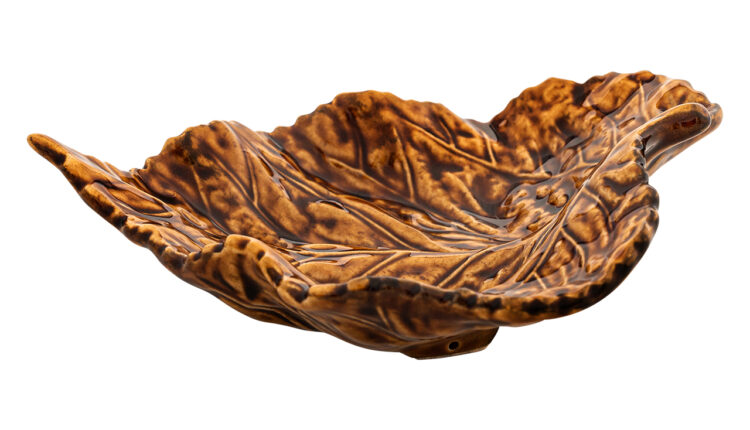 19 cm Brown birch leaf wall piece c