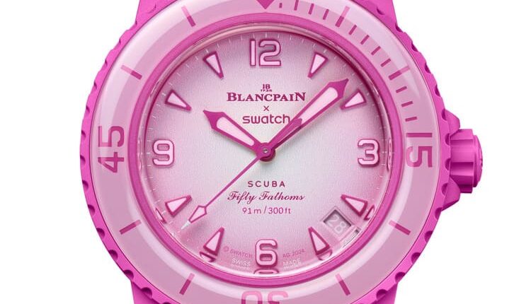 Swatch x Blancpain Bioceramic Scuba Fifty Fathoms – Pink Ocean – 400 euros