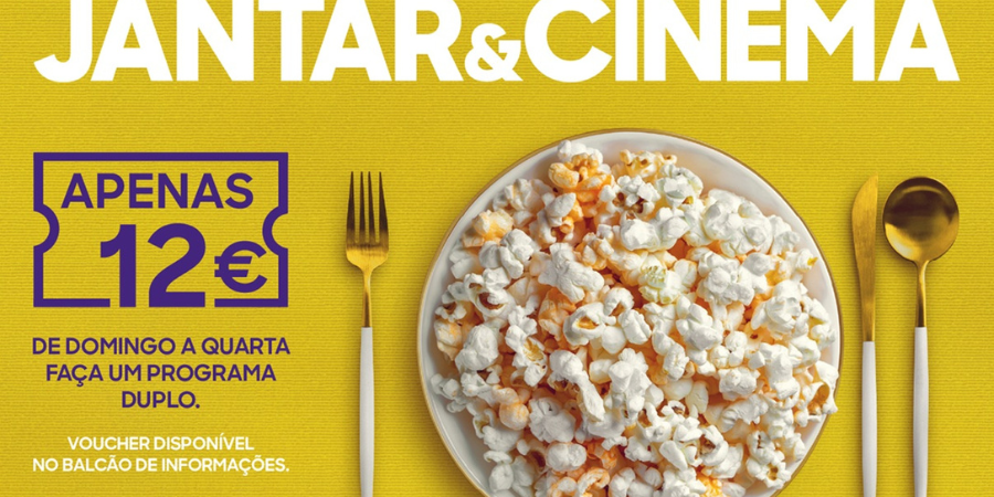 Jantar & Cinema para abraçar a semana de trabalho? Oeiras Parque retoma a iniciativa com uma oferta especial